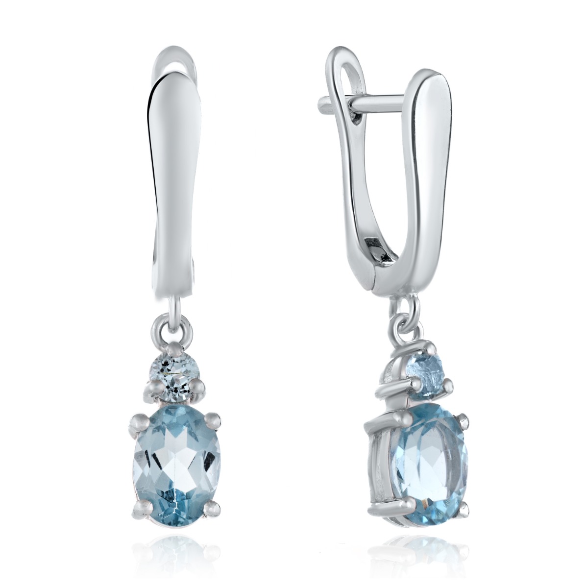Earrings with Natural Topaz
